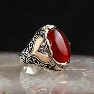 Turkish Silver Ring (Aqiq Yamani)